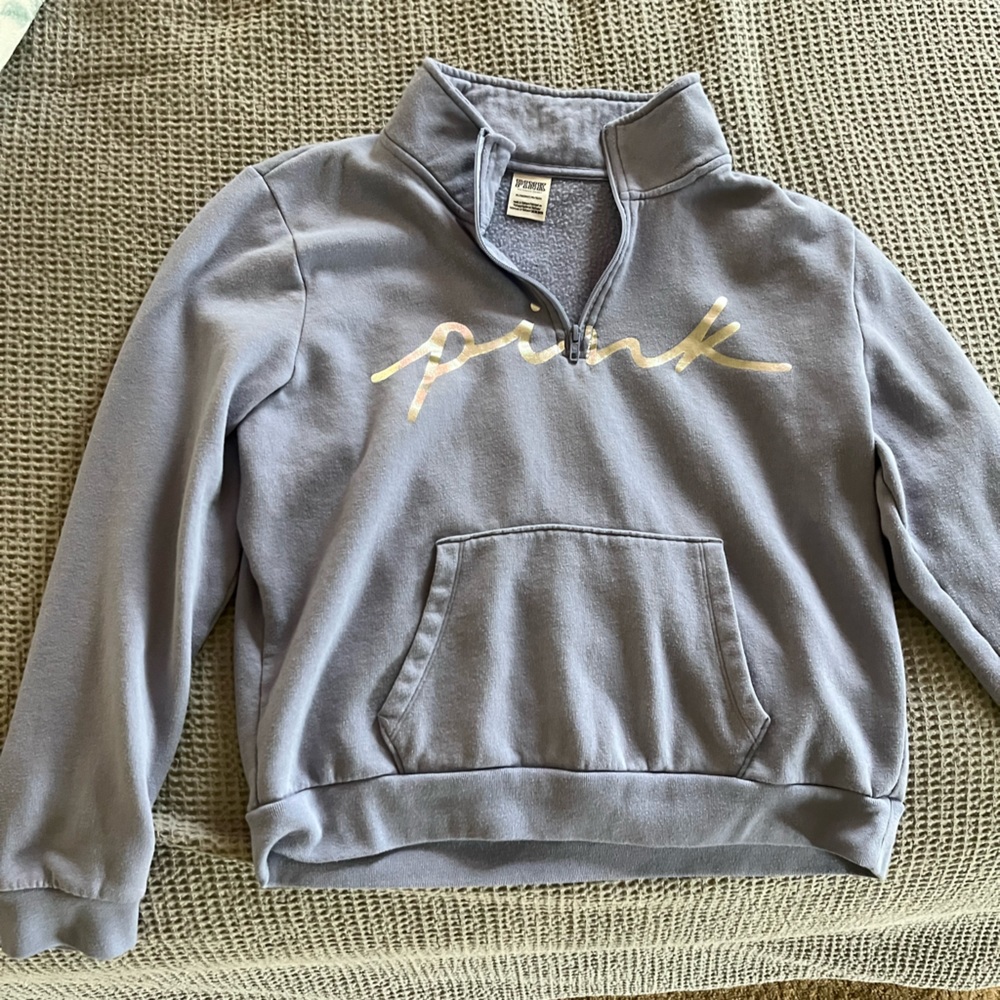 vs pink quarter zip XL